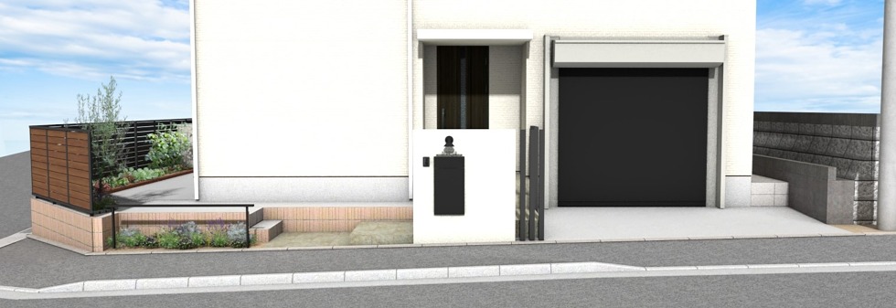 【新築外構】横浜市泉区　完成パース