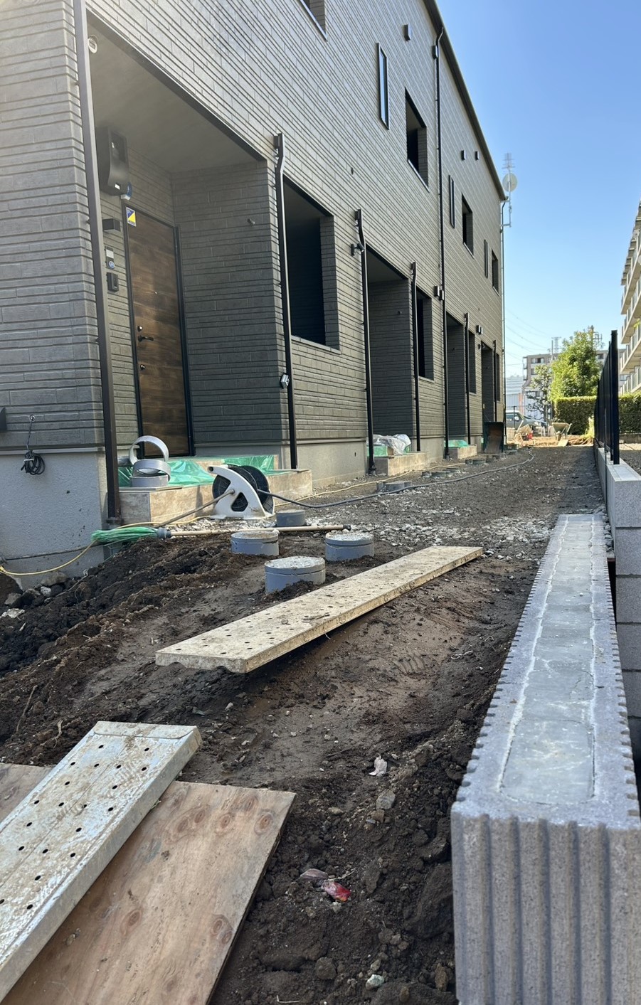 横浜市　テラスハウス新築外構　横浜市港北区