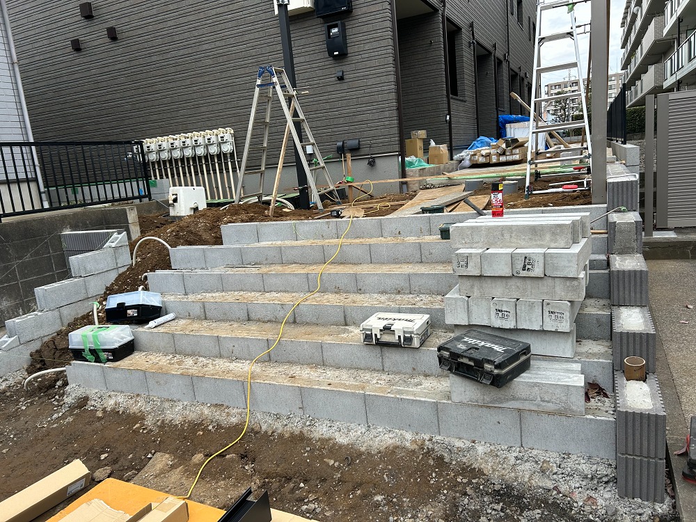 横浜市　テラスハウス新築外構　横浜市港北区